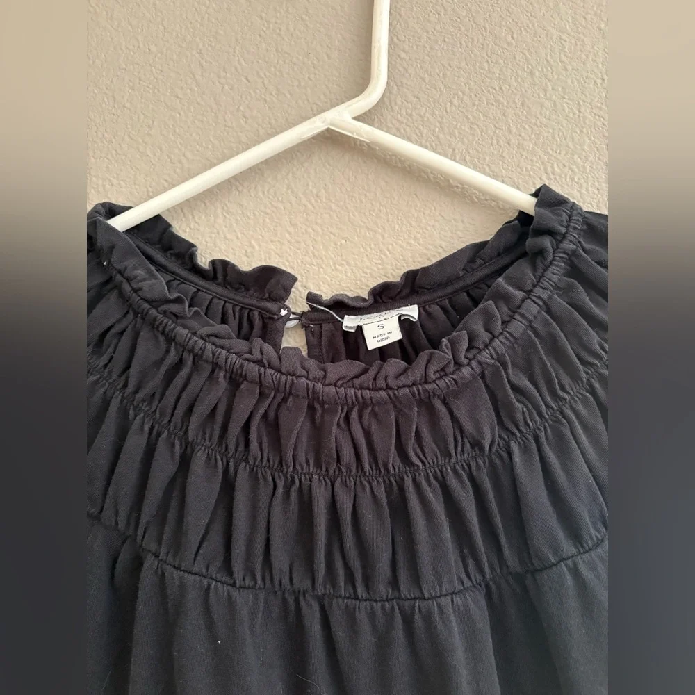 J. Crew Black Smocked Blouse - Picture 2 of 3
